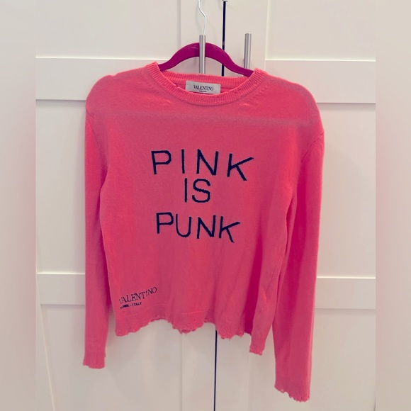 Valentino Pink is Punk Cashmere Blend Sweater - Picture 2 of 6